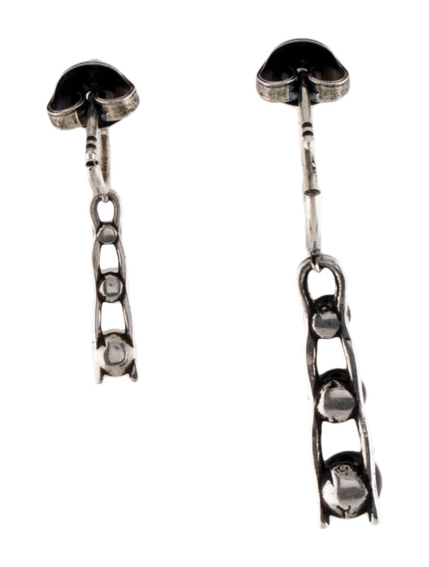 Saint Laurent Faux Pearl & Resin Mismatched Drop Earrings